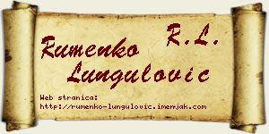 Rumenko Lungulović vizit kartica
